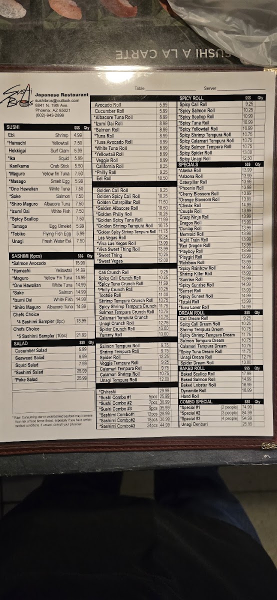 Sushi Bros Menu - Image 3